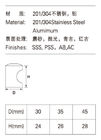 De Handvatten van het meubilairroestvrije staal, Roestvrij staaldeur trekt 30 35 45mm Diameter