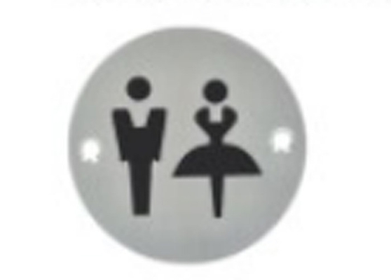 Vrouwen en mannen toilet beeld badkamer deur bord Acryl op maat