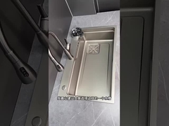 Volledige set Waterval Keuken Wasbak Roestvrij staal Wasbakken Grote enkele schaal met schotel Unde