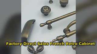 Fabriek directe verkoop Franse retro kast kledingkast kastdeurgrepen vintage imitatie messing zingen
