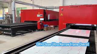 GRH Clean Totale doucheruimte met ultra smal frame L-vormige zijwaarts bewegende vouwdeur Droog Nat Separa