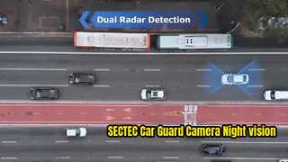2026 SECTEC Autobewakingscamera 24/7 parkeerradardetectielens Nachtzicht UBOXPRO APP Continu R