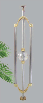 Ronde buis acryl balustrade post kristal trappen balkon pilaren kolom voor acryl leuning modern ontwerp