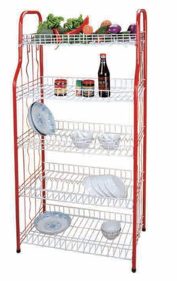 4 Tier Standing Type Keuken Diner Plaat Schotel Rack Schotel Drogen Rack Plaat Rack Met U Net Vorm Onvouwbare mand