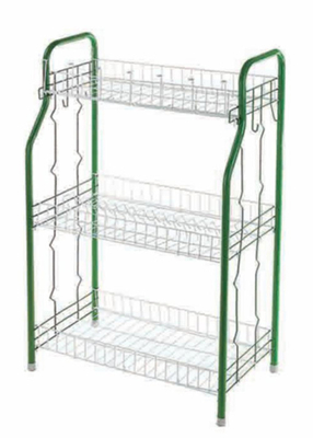 4 Tier Standing Type Keuken Diner Plaat Schotel Rack Schotel Drogen Rack Plaat Rack Met U Net Vorm Onvouwbare mand