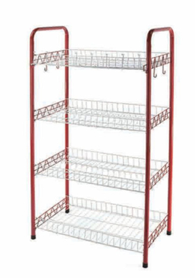 4 Tier Standing Type Keuken Diner Plaat Schotel Rack Schotel Drogen Rack Plaat Rack Met U Net Vorm Onvouwbare mand
