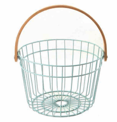Moderne stijl Wasbare mand Metalen Zwarte Draad Kust Vriesmachine Organisator Fruit Storage Basket Voor Thuis