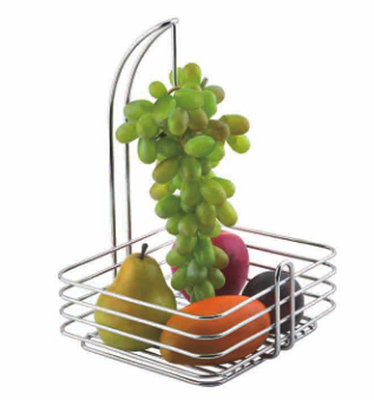 Moderne stijl Wasbare mand Metalen Zwarte Draad Kust Vriesmachine Organisator Fruit Storage Basket Voor Thuis