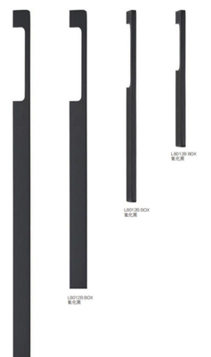 Aluminium Metalen moderne stijl zwarte kast deur handel kast handvat mat zwart