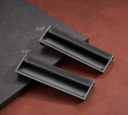 Groothandel Zink legering Moderne luxe keukenkasten handgrepen Matt Gold Zwart Kledingkast deur lades Meubelen trekhandgreep