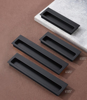 Groothandel Zink legering Moderne luxe keukenkasten handgrepen Matt Gold Zwart Kledingkast deur lades Meubelen trekhandgreep