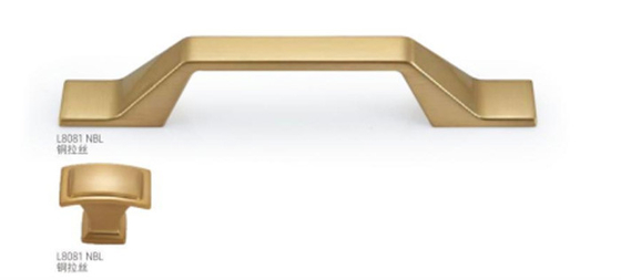 Nieuwe Europese stijl Luxe zinklegering geborsteld nikkel goud rechte bar kast deur hardware interieur kast knurled hand