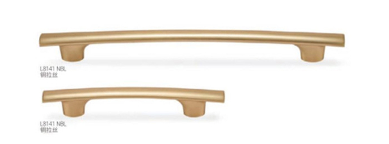 Nieuwe Europese stijl Luxe zinklegering geborsteld nikkel goud rechte bar kast deur hardware interieur kast knurled hand