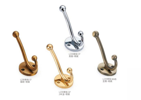 Groothandel Zinkmetalen Decoratieve kleding Gemaakte gouden jas Hook