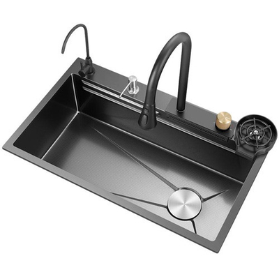 Warm te koop SUS304 201 enkele kom roestvrij staal keuken wastafel Primaire kleur 60*45cm Gepoetst Handgemaakt Multi