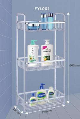 Dik Dubbellaag Tripod Keuken Badkamer Hoek Rack Frame Ruimte Aluminium Badkamer Douche Kamer Dubbel Tripod
