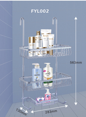 Dik Dubbellaag Tripod Keuken Badkamer Hoek Rack Frame Ruimte Aluminium Badkamer Douche Kamer Dubbel Tripod