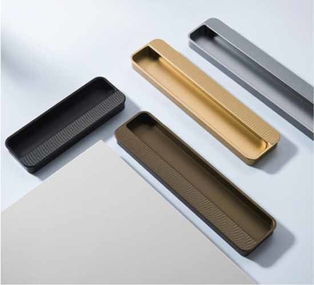 Geïntegreerde aluminium verborgen verborgen laken trek handvat voor keuken kast
