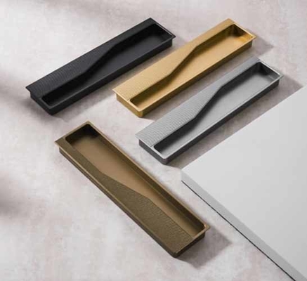 Geïntegreerde aluminium verborgen verborgen laken trek handvat voor keuken kast