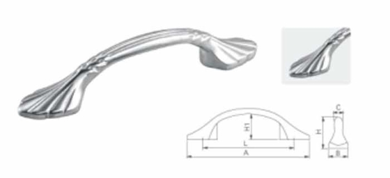 Staal SUS304 Kasten Handleed Meubels Roestvrij staal 304 Handle Keukenkasten Door Handle