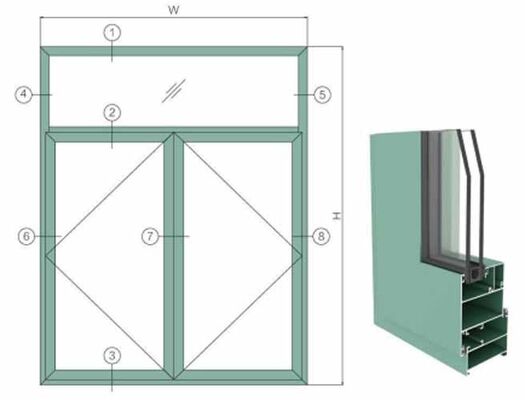 New Arrived for Mired Tempered 8ft Windows Design Double Glazed Aluminum Sliding Big View Glass Window