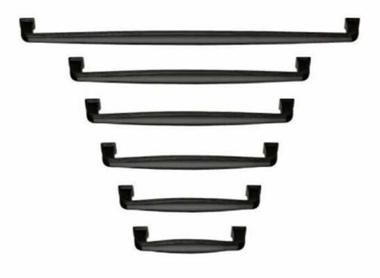 High Quality Cabinet Door Drawer Square Pull Black Matt Kitchen Handle Pull Furniture Hardware