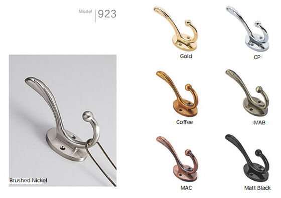 Nordic Black Simple Hook Metal Coat Hat Hook for Wall Zinc Clothing Coat Wall Hooks
