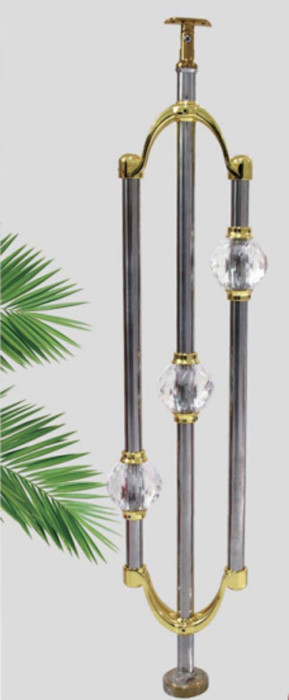 Ronde buis acryl balustrade post kristal trappen balkon pilaren kolom voor acryl leuning modern ontwerp