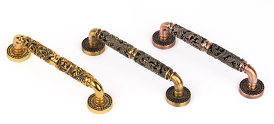 Geplateerde Goud van het de Luxe Bloemen Openwork Patroon 24K van de meubilairhardware het Lichte
