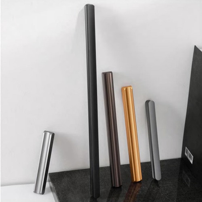 GRH Meubelen Slaapkamer Keuken Hardware Gepoetst Goud Geen Slotting Metalen Lange Handle Aluminium Pull Handles