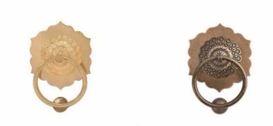 Massief op maat gemaakt messing dierenkop klopper trekhendel bronzen ring handvat antieke leeuwenkop deurklopper