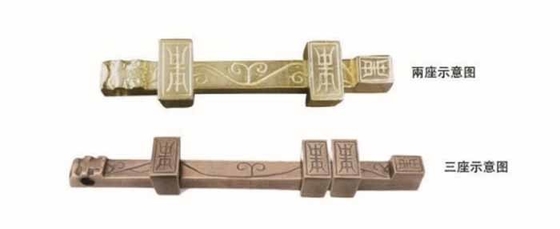 GRH Chinese stijl poort slot en boor antieke puur koper slot vangst voor oude houten deuren