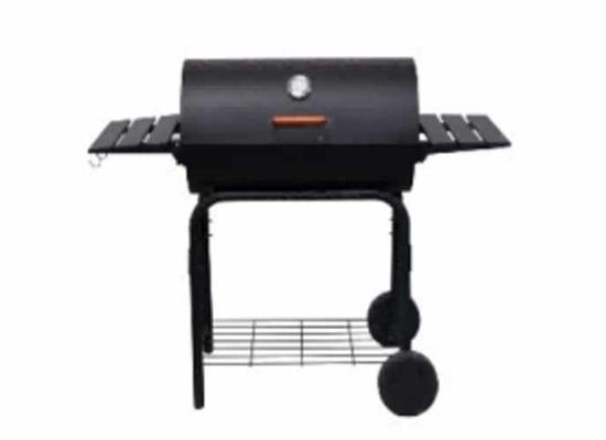 OEM Ronde Vat Type BBQ Grills Outdoor Trolley Verplaatsbare Grote Houtskool Barbecue Grills met Zijpanelen