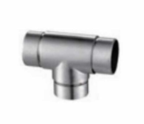 Warm te verkopen roestvrij staal T-vorm 3 manier connector 90 graden buis Elbow voor balustrades & handrails Trappenrails