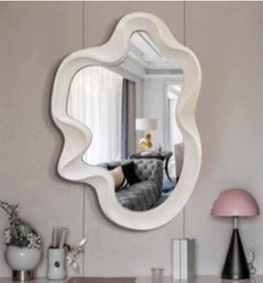 Luxe onregelmatige glazen spiegelset wanddecoratie ontwerpen voor thuis met elegant frame