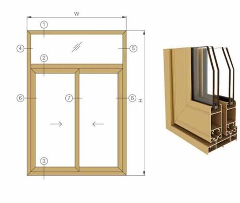 Vervaardiger Aluminiumprofielen van de 6000-serie voor ramen deuren buigen Snijden Lasdiensten Temperatuur T3-T8 1% Tolerantie