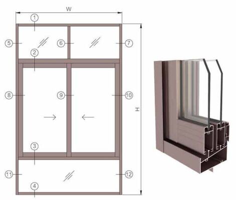 OEM Kleur Poedergecoat Aluminium Extrusieprofielen Maken Populaire Schuiframen en Deuren Aluminium Sectieprofielen
