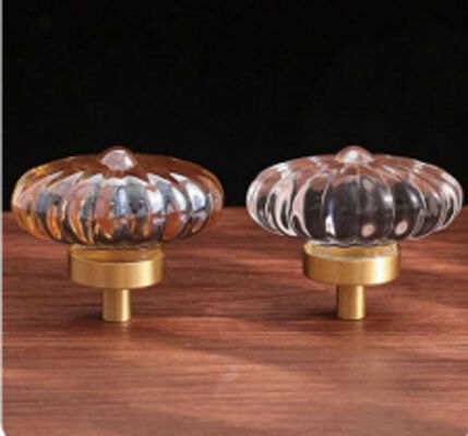 Populaire stijl Multi Color Transparent Crystal Glass Luxe Meubelkas Door Pull Round Diamond Drawer Knob