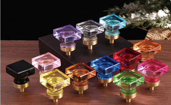 Handmatig gereedschap Glas Gebakken Deeg Twists Kristalglas Diamant Kastdeur Kristallen Deurgreep Enkel Gat