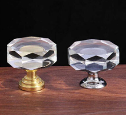 GRH Kast Messing Handgrepen Transparant Champagne Goud Kristal Handgrepen Creatieve Slaapkamer Garderobe Kaptafel Ladeknoppen